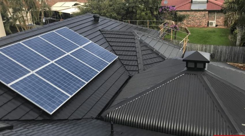 roof restoration with solar panels